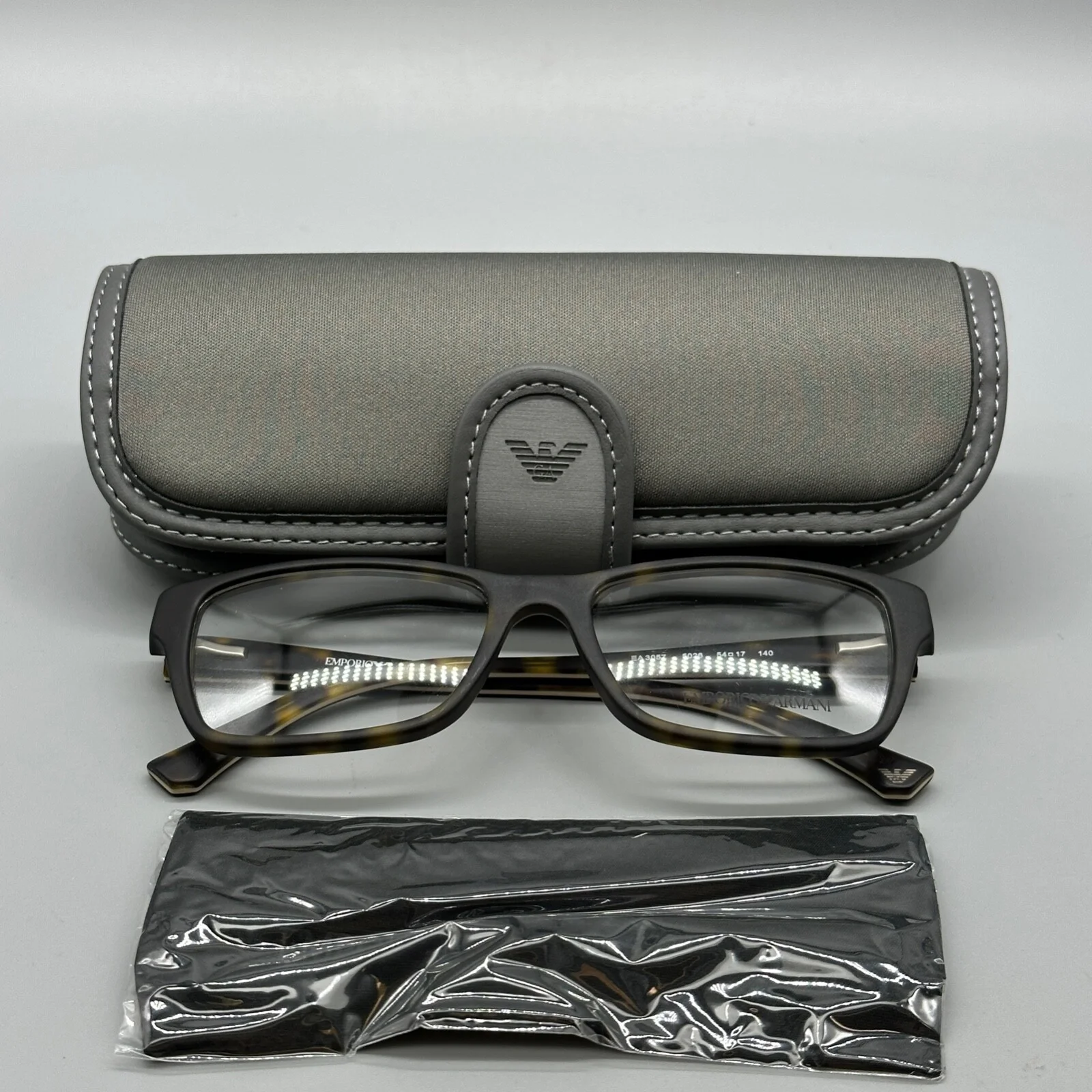 EMPORIO ARMANI EA3057-5026 Unisex Eyeglasses-54-17-140mm- MATTE HAVANA-Original 4