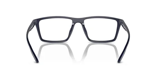 Emporio Armani EA4189U Universal Fit Prescription Eyewear Frames with Two Interchangeable Sun Clip-Ons Sunglasses, Shiny Blue/Clear, 55 mm 4