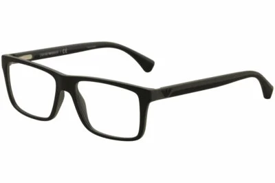 Emporio Armani Eyeglasses EA3034 EA/3034 5229 Black/Gr Rubber Optical Frame 55mm