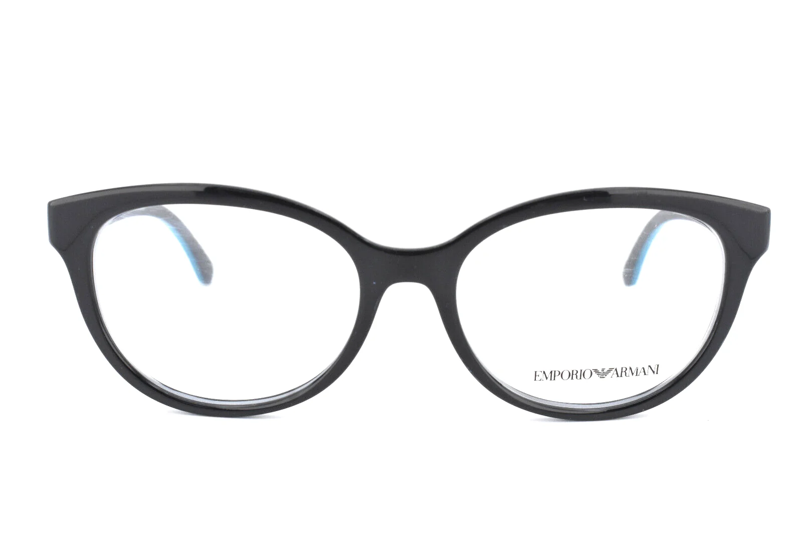 Emporio Armani Eyeglasses Frames EA 3104 5017 Black Blue Thick Rim 52-17-140 3