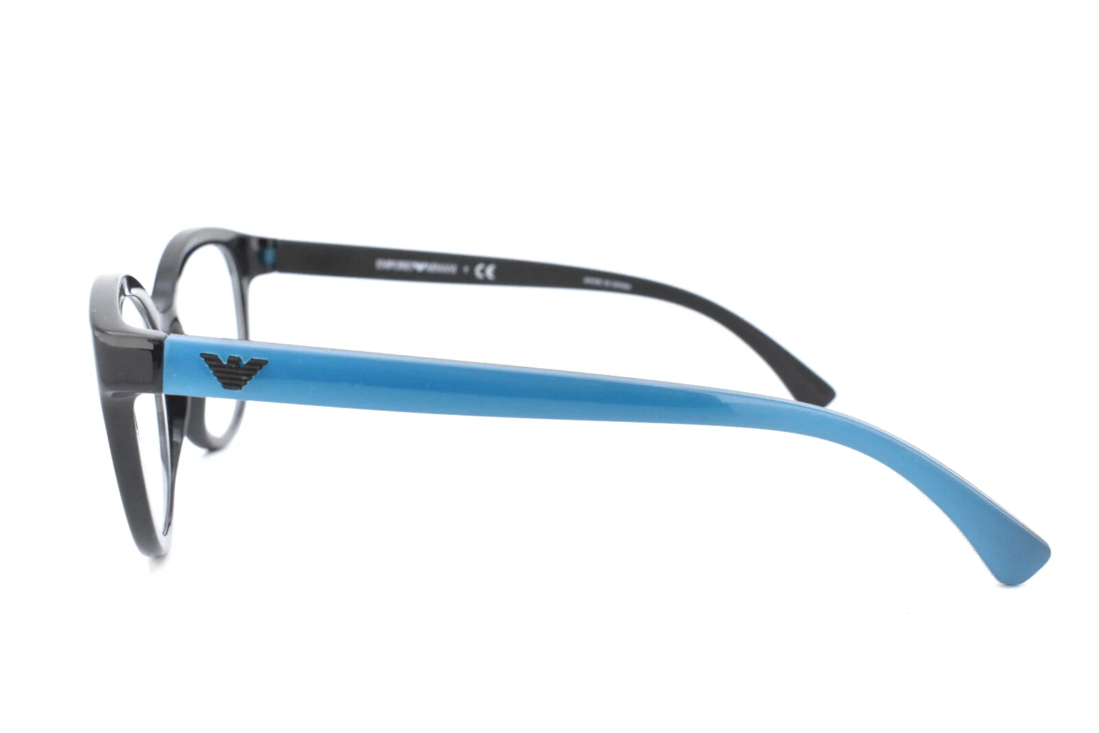 Emporio Armani Eyeglasses Frames EA 3104 5017 Black Blue Thick Rim 52-17-140 4