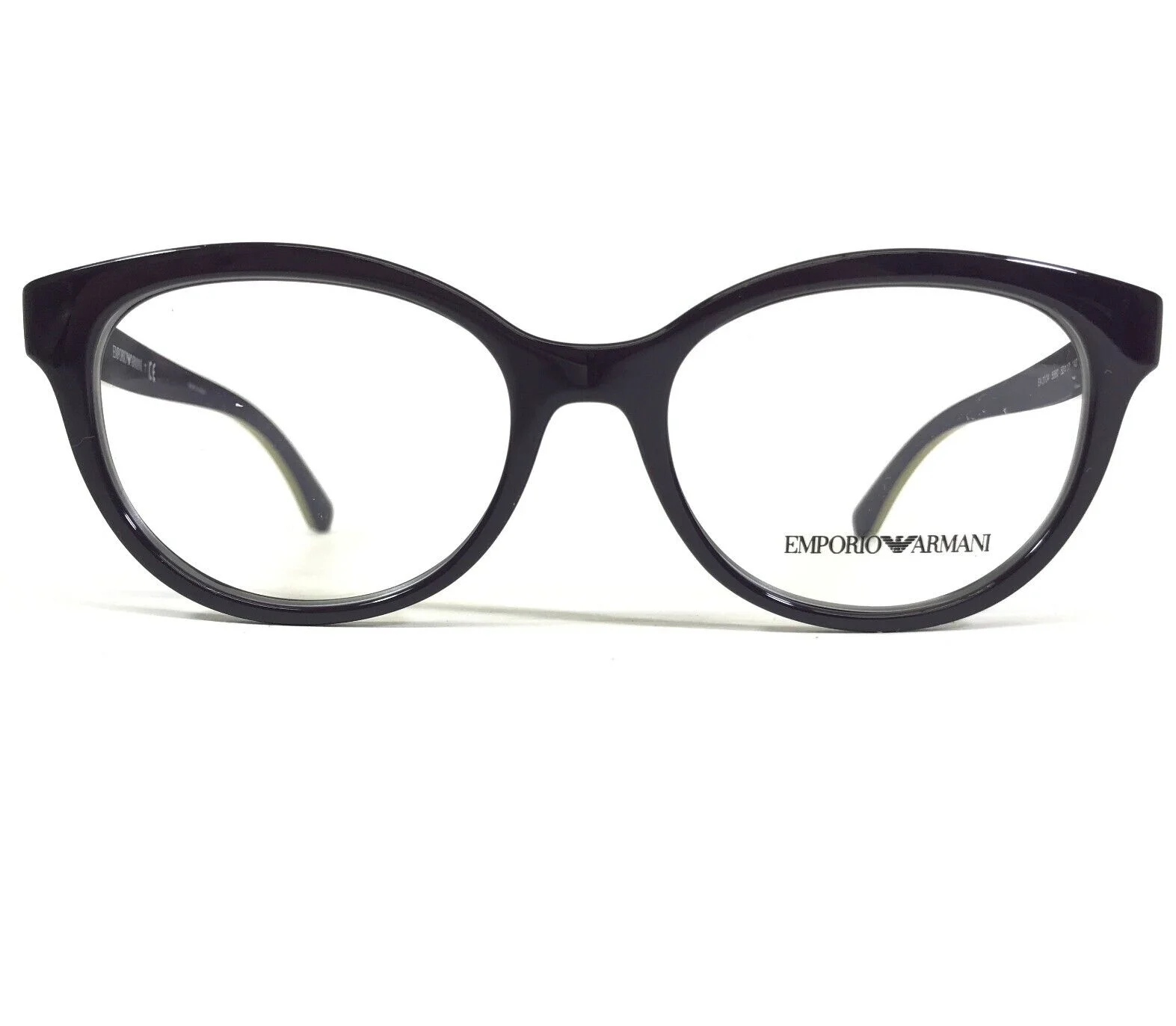 Emporio Armani Eyeglasses Frames EA 3104 5560 Olive Green Purple Round 52-17-140 2