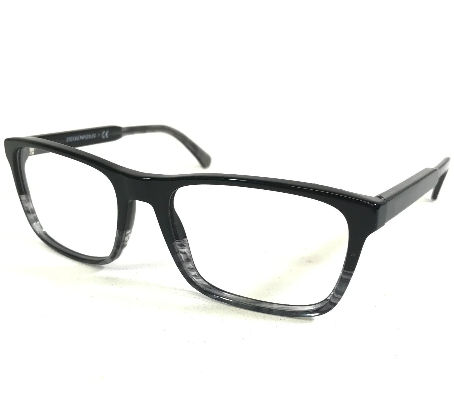 Emporio Armani Eyeglasses Frames EA 3120 5566 Black Grey Square 55-18-145