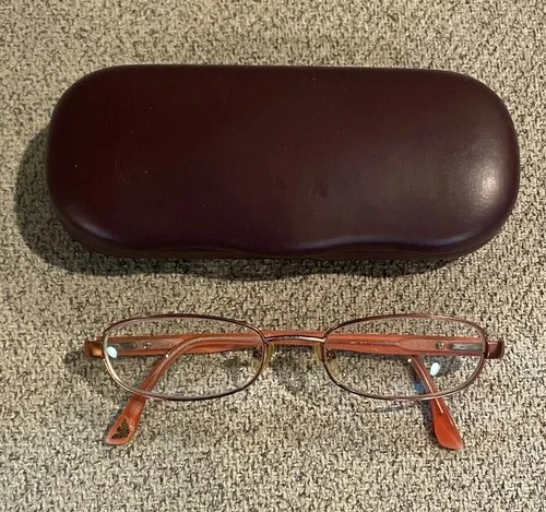 Emporio Armani Pink Rose Gold Tortoise Shell Eyeglasses 140 Italy