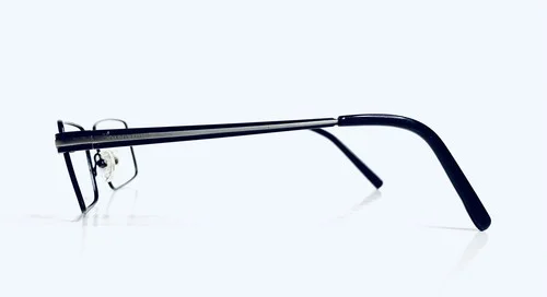Emporium Black Titanium Metal Rim Rectangular Glasses Wayne C2 56 17 145 3