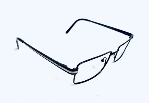 Emporium Black Titanium Metal Rim Rectangular Glasses Wayne C2 56 17 145 4