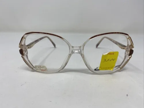 EMPORIUM EYEGLASSES FRAME LIBERTY LE-116 54-14-130 CLEAR BROWN FULL RIM KM57