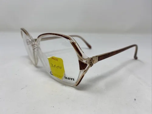 EMPORIUM EYEGLASSES FRAME LIBERTY LE-116 54-14-130 CLEAR BROWN FULL RIM KM57 2