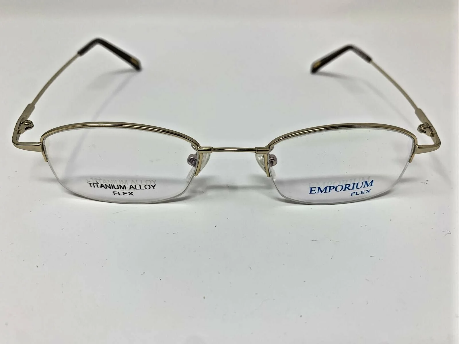 Emporium Eyeglasses Frames DU 28 Gold 48-19-135 Half Rim EG09