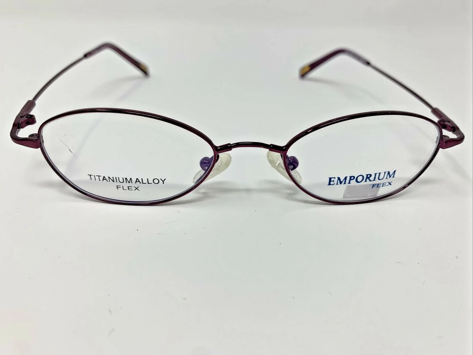 Emporium Eyeglasses Frames E Flex 17 Burgundy 48-19-135 Purple Full Rim IH87