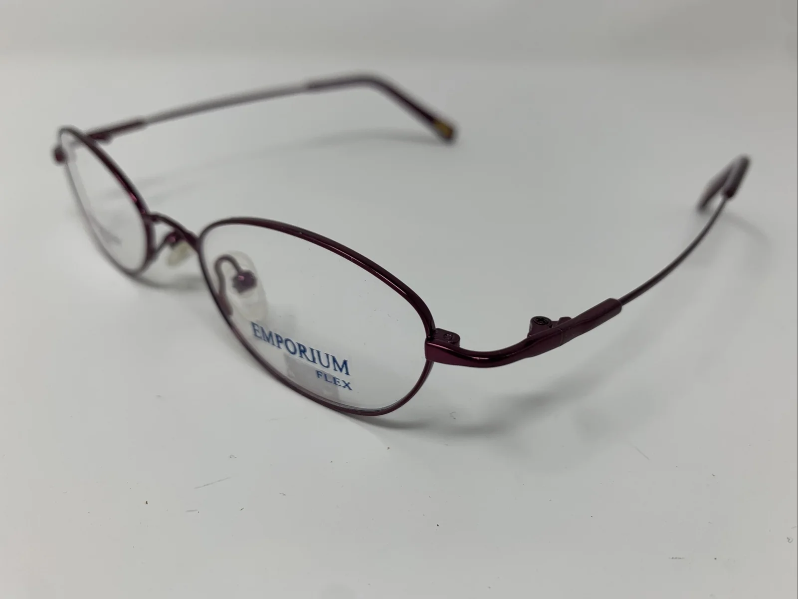 Emporium Eyeglasses Frames E Flex 17 Burgundy 48-19-135 Purple Full Rim IH87 2