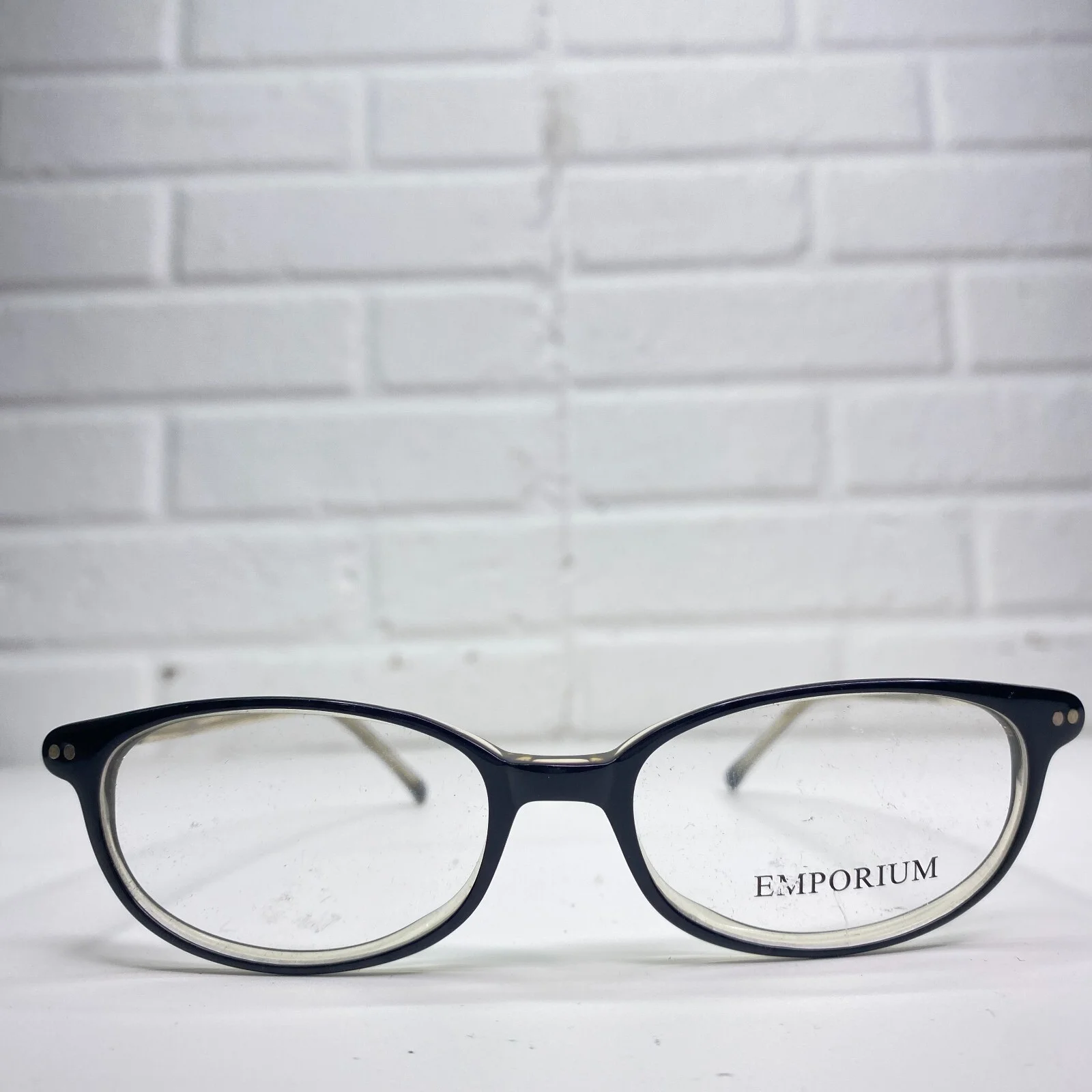 Emporium Flex Eyeglasses Frame Ohio Black Crystal 49-16-140 23013