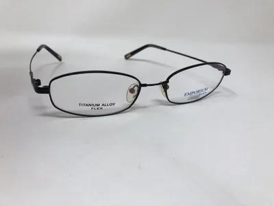 Emporium Flex Eyeglasses Frame Titanium Italy 11 52-20-140 Black :186 4