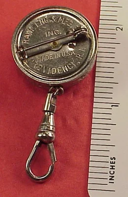 Enamel Rose Nickel Retracts Chain Button Eyeglass Holder Pin Key Watch Brooch 2