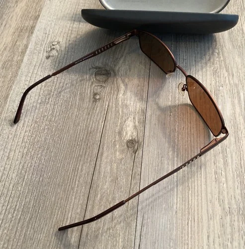 Enhance 3858 eyeglass frames brown/Gold 59/17/150 frames only (READ)👇