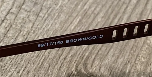 Enhance 3858 eyeglass frames brown/Gold 59/17/150 frames only (READ)👇 2