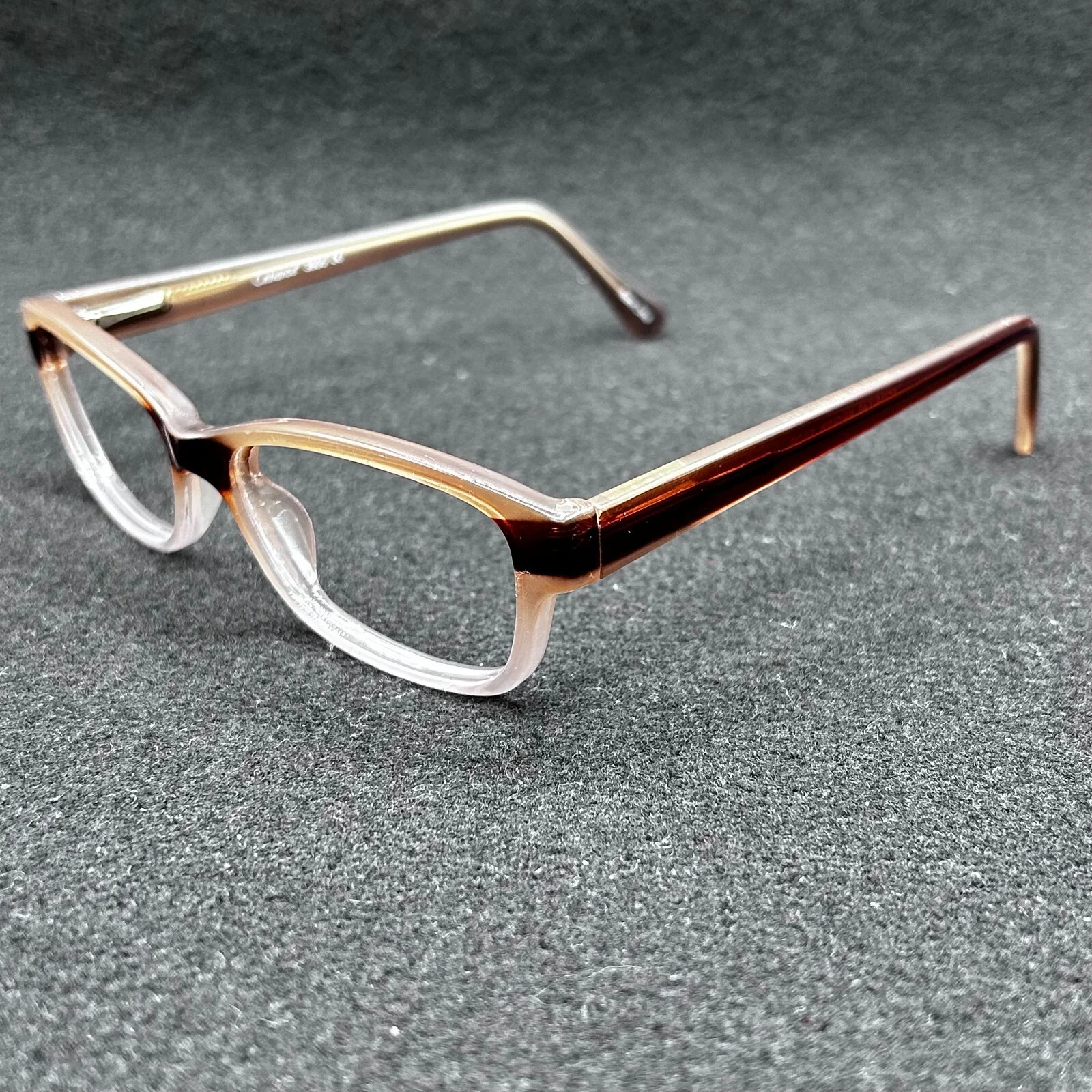 Enhance 3906 Eyeglasses **FRAME ONLY** Brown Fade 50-15-140 EUC