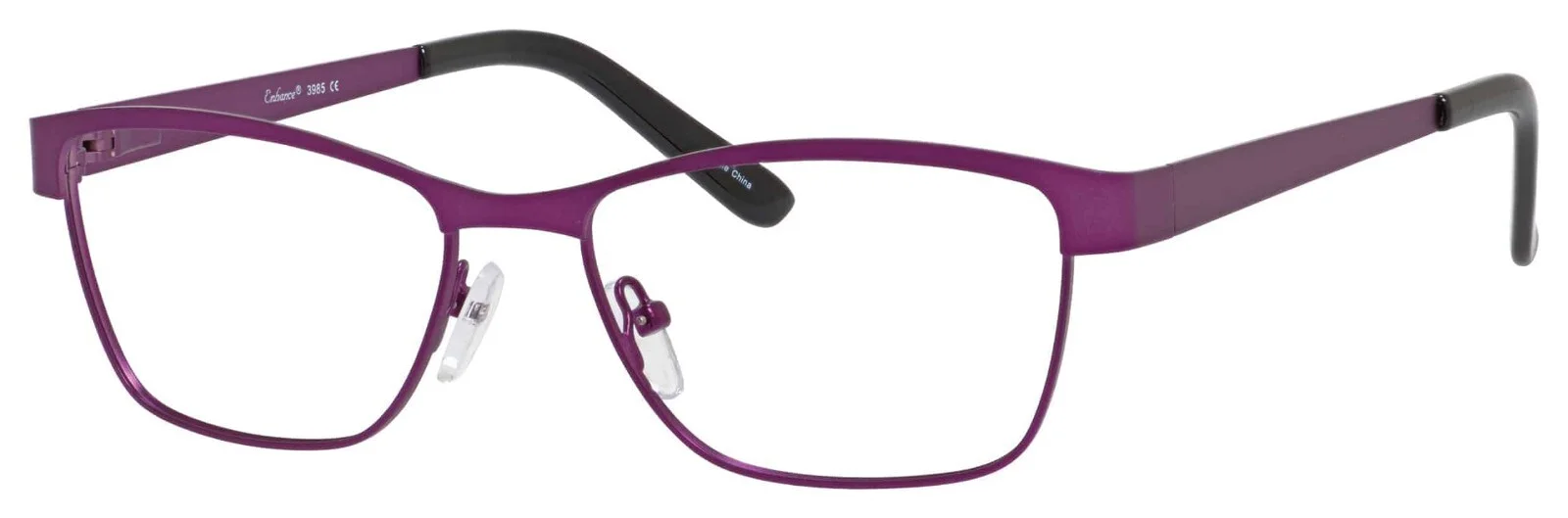 Enhance 3985 Eyeglasses Glasses Frame Satin Fuchsia, Satin Blue 3