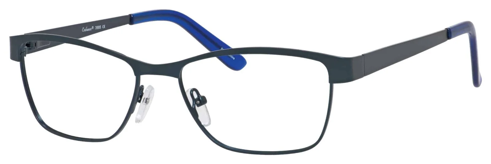 Enhance 3985 Eyeglasses Glasses Frame Satin Fuchsia, Satin Blue 4