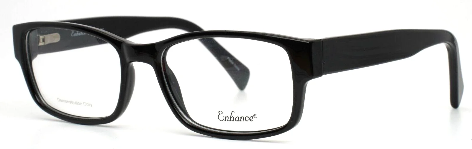 ENHANCE 4005 Black Mens Rectangle Full Rim Eyeglasses 54-17-145 B:36