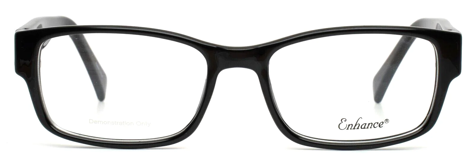 ENHANCE 4005 Black Mens Rectangle Full Rim Eyeglasses 54-17-145 B:36 2