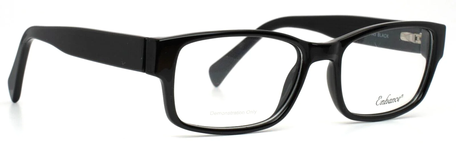 ENHANCE 4005 Black Mens Rectangle Full Rim Eyeglasses 54-17-145 B:36 3