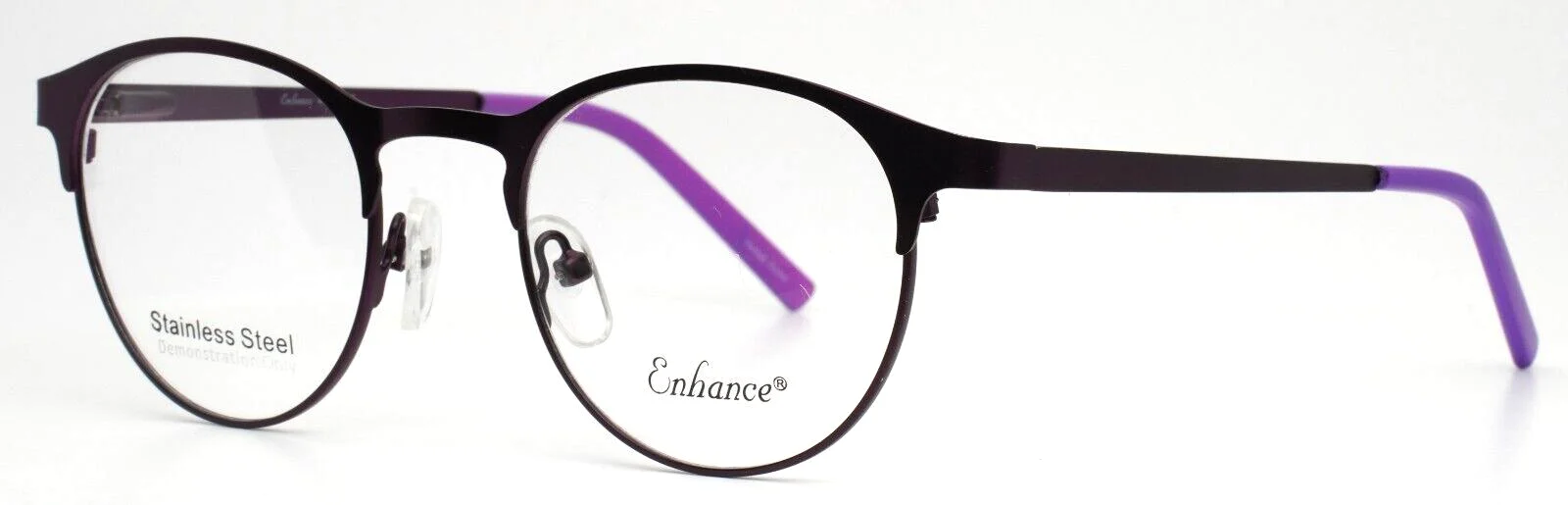 ENHANCE 4093 Purple Womens Round Full Rim Eyeglasses 46-21-135 B:41