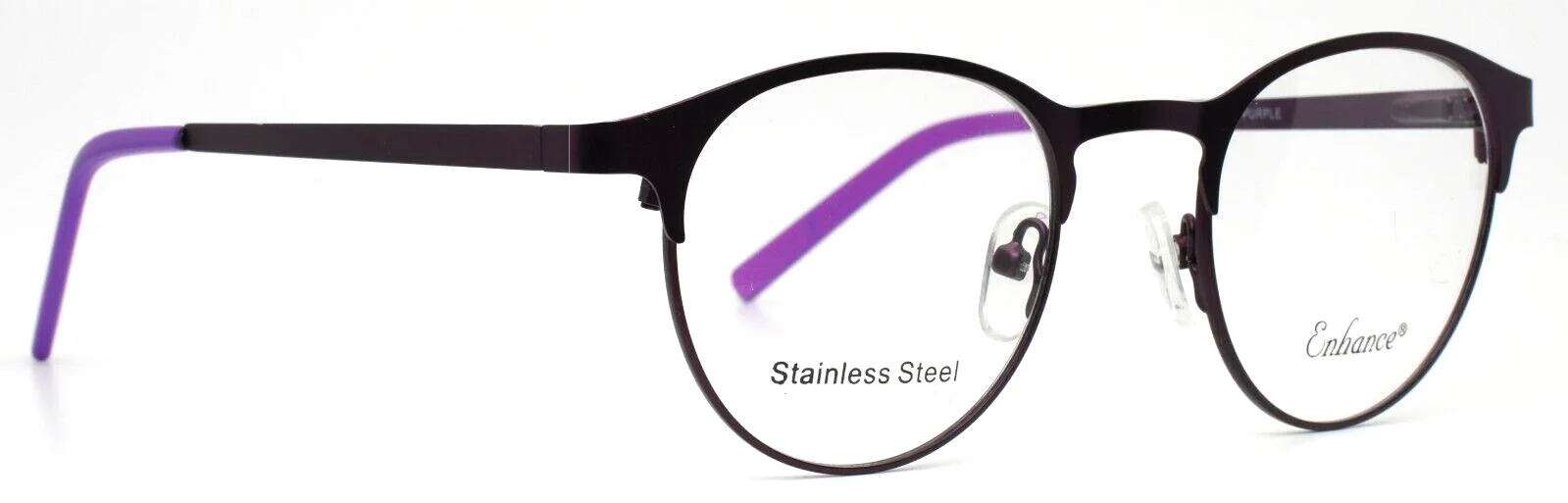 ENHANCE 4093 Purple Womens Round Full Rim Eyeglasses 46-21-135 B:41 3