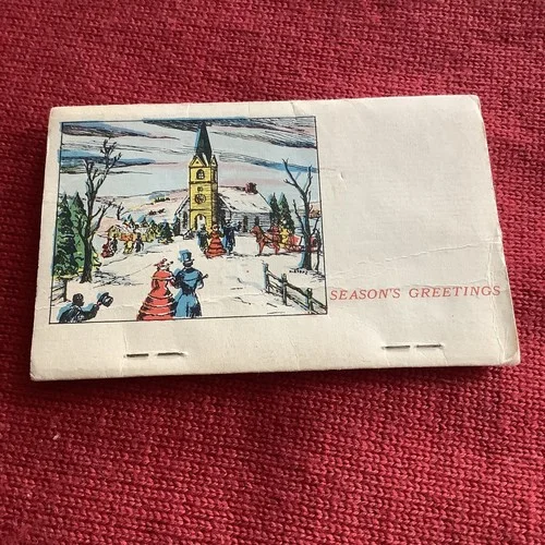 ephemera Christmas ad Fargo North Dakota opticians tissue for eyeglasses 2