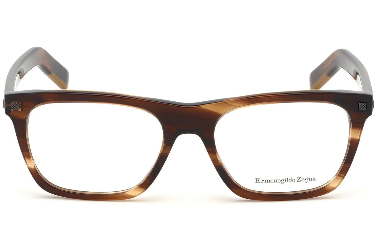 Ermenegildo Zegna EZ 5136-F Tortoise 052 Asian Fit Plastic Eyeglasses 55-18-145