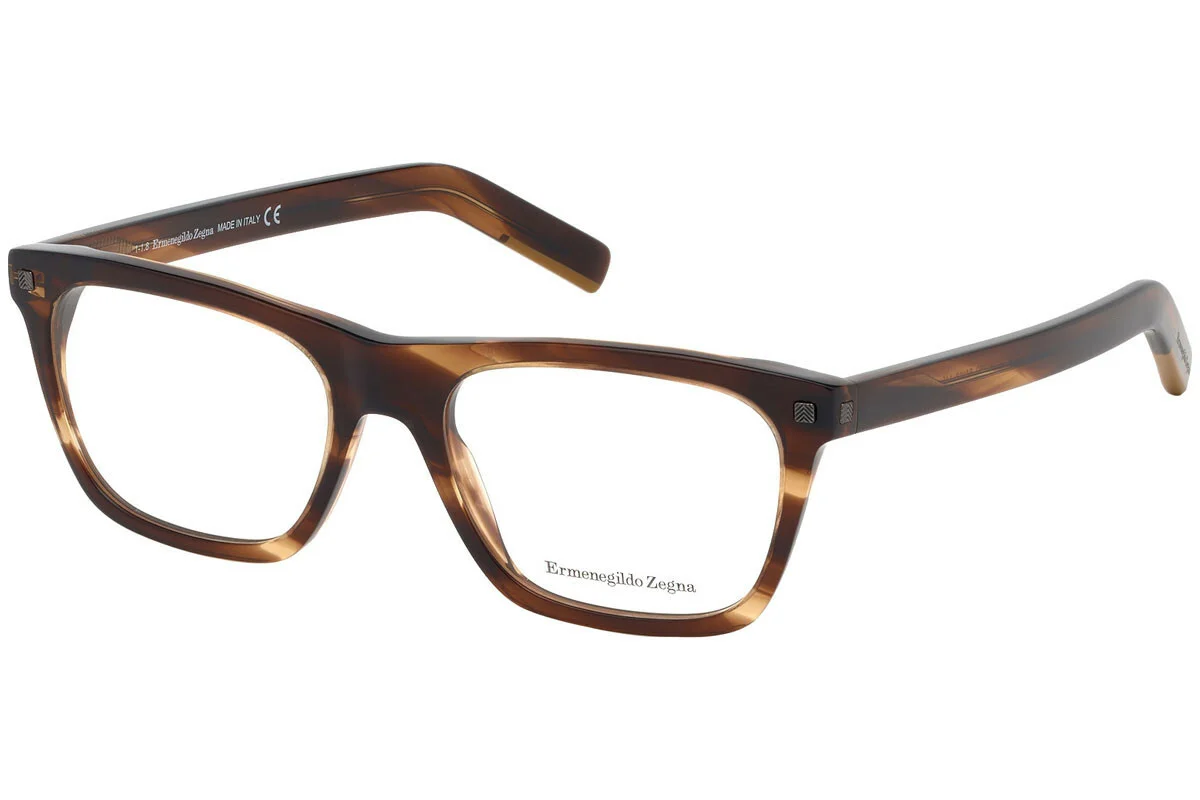 Ermenegildo Zegna EZ 5136-F Tortoise 052 Asian Fit Plastic Eyeglasses 55-18-145 4
