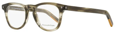 Ermenegildo Zegna Rectangular Eyeglasses EZ5137 020 Straited Transparent Gray 49