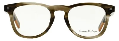 Ermenegildo Zegna Rectangular Eyeglasses EZ5137 020 Straited Transparent Gray 49 2