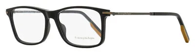 Ermenegildo Zegna Rectangular Eyeglasses EZ5185 001 Black/Gunmetal 57mm