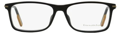 Ermenegildo Zegna Rectangular Eyeglasses EZ5185 001 Black/Gunmetal 57mm 2