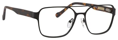 Ernest Hemingway H4814 Unisex Square Metal Frame Eyeglasses in Black 53 mm 2