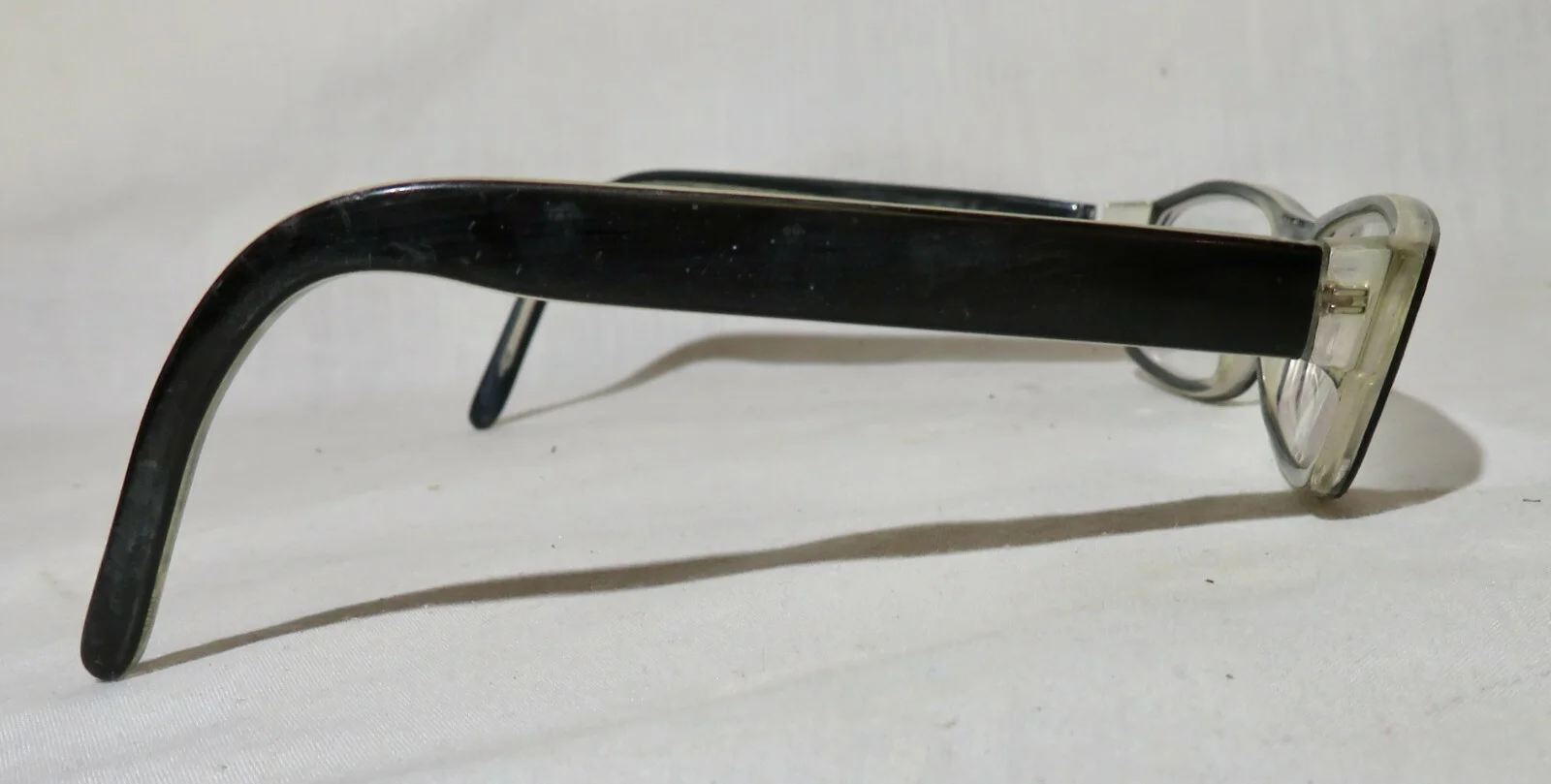 Essential EN6653 eyewear 50-17-140 Black/crystal eyeglass frame parts or repair 4