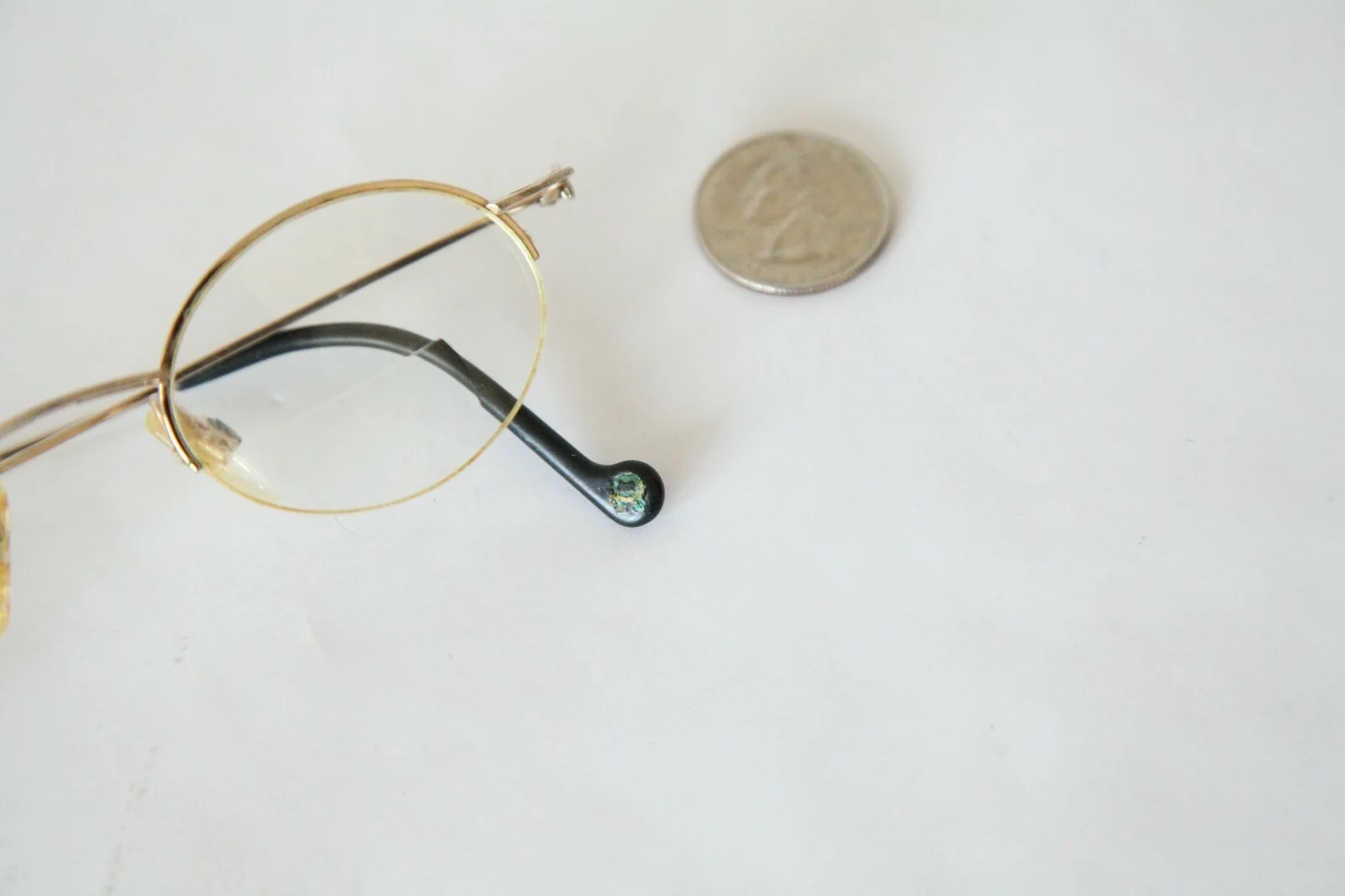 Etienne Aigner Eyeglasses Frames Gold Tone Metal Half Rim Spectacles Small Oval 2