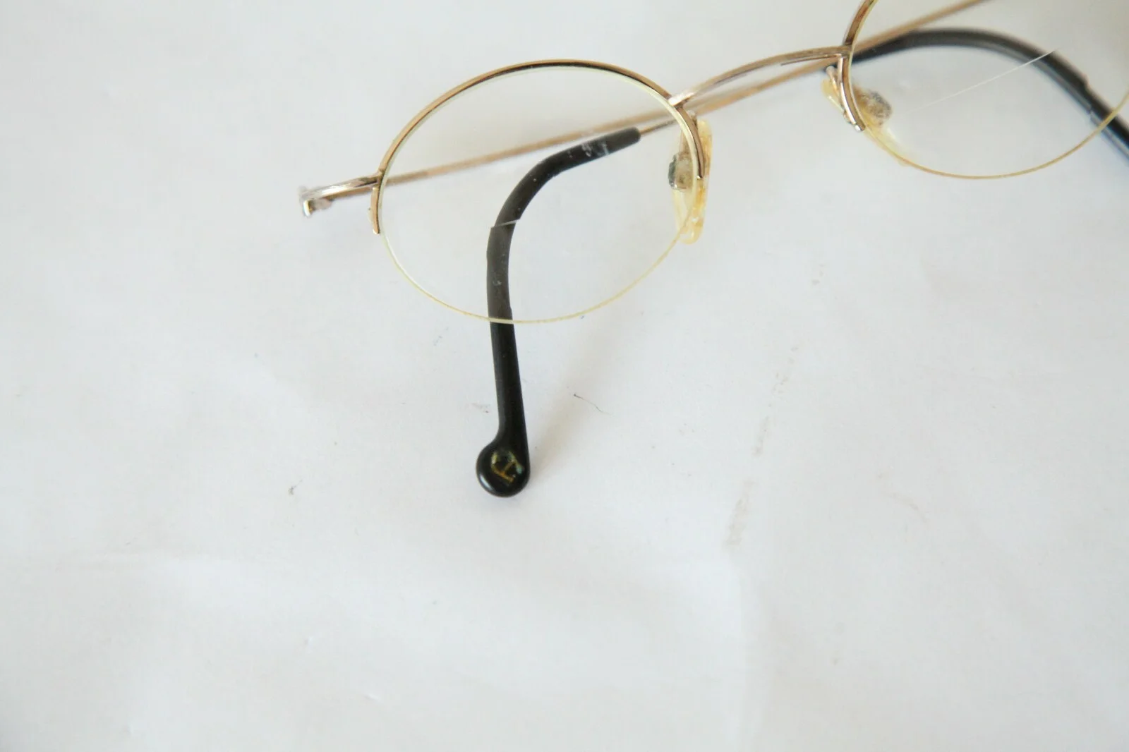 Etienne Aigner Eyeglasses Frames Gold Tone Metal Half Rim Spectacles Small Oval 3