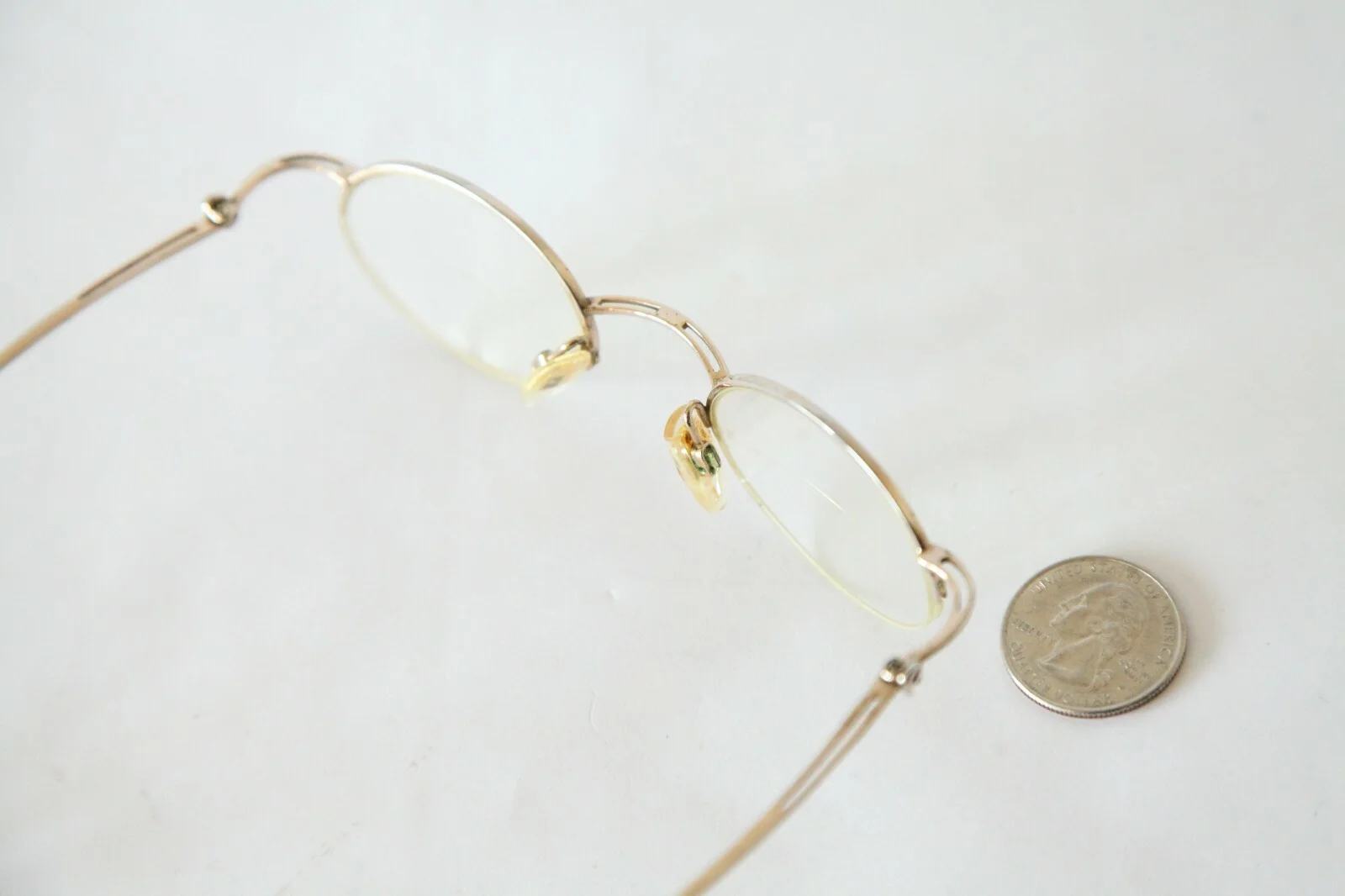 Etienne Aigner Eyeglasses Frames Gold Tone Metal Half Rim Spectacles Small Oval 4