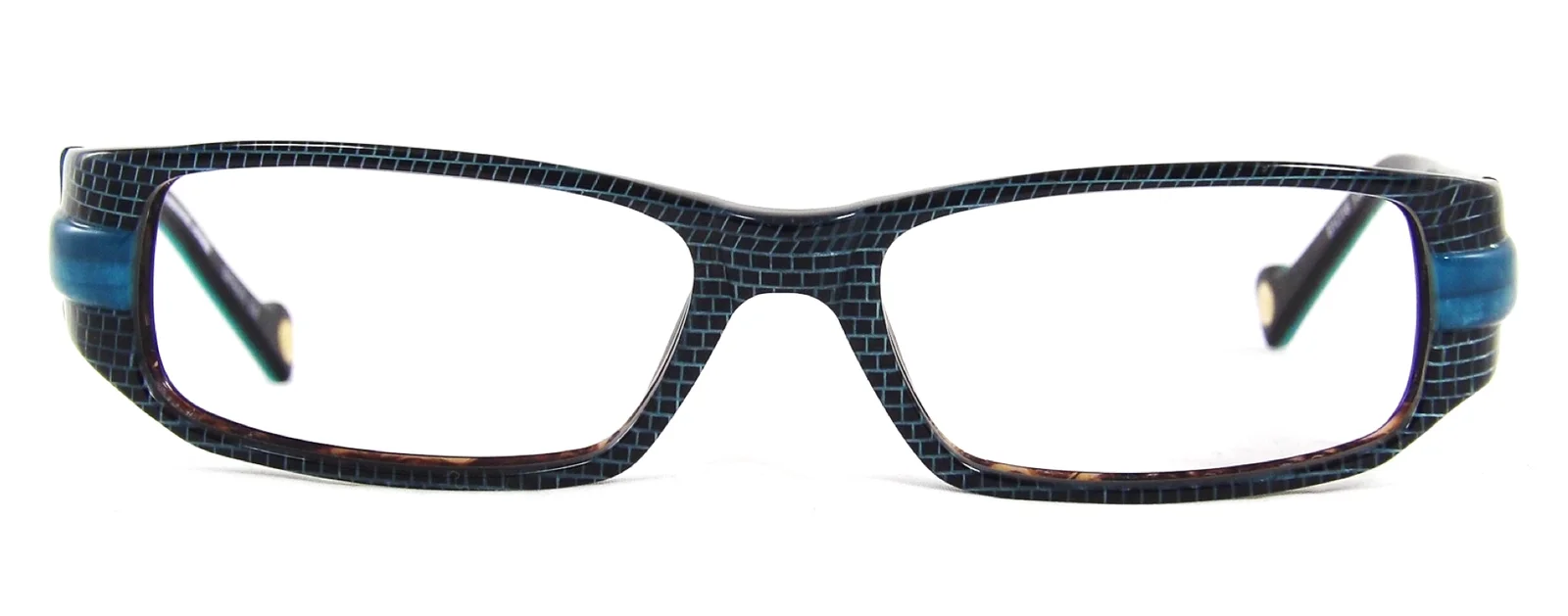 Etnia Barcelona Daytona 1/2 Wrap Bright Colorful Rectangular Eyeglasses Spain 2