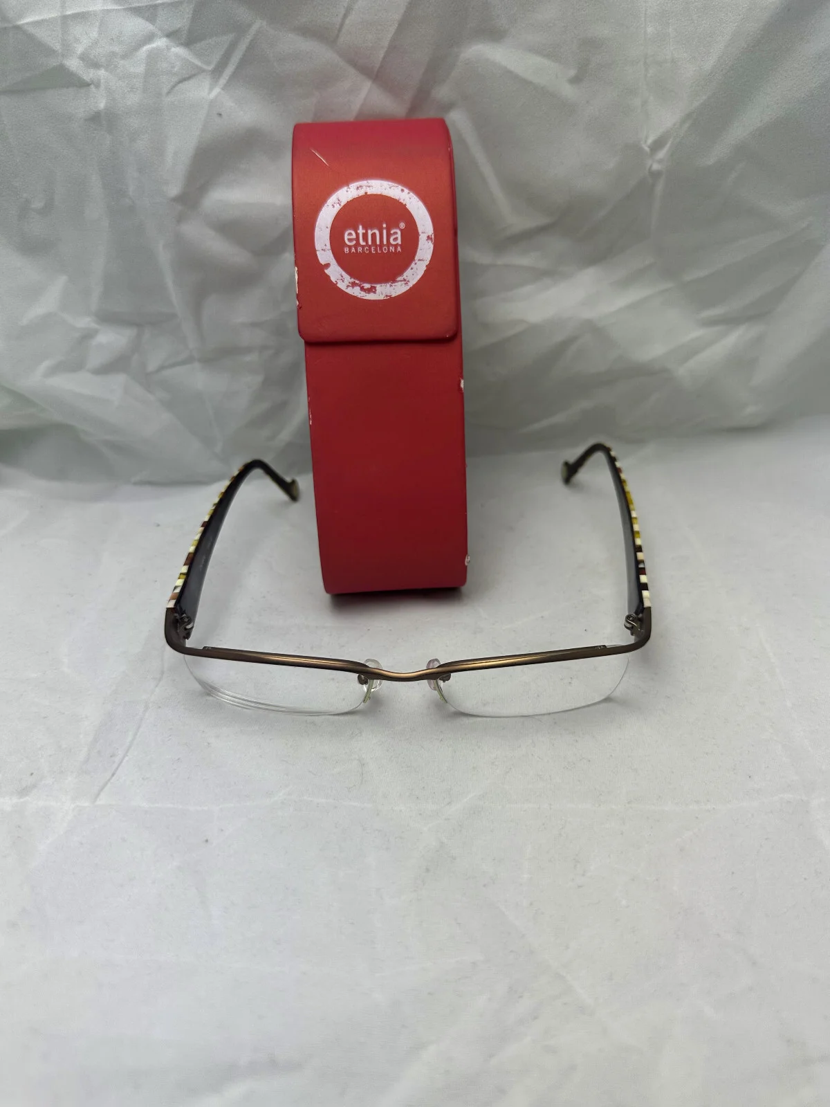 Etnia Barcelona Dubai eyeglasses frames color Brown/RED