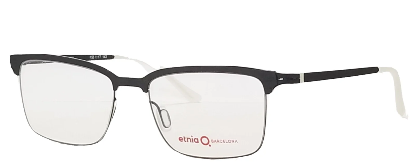 ETNIA BARCELONA EYEGLASSES FRAME MEN FARGO BKWH 53-17-143 LIGHTWEIGHT