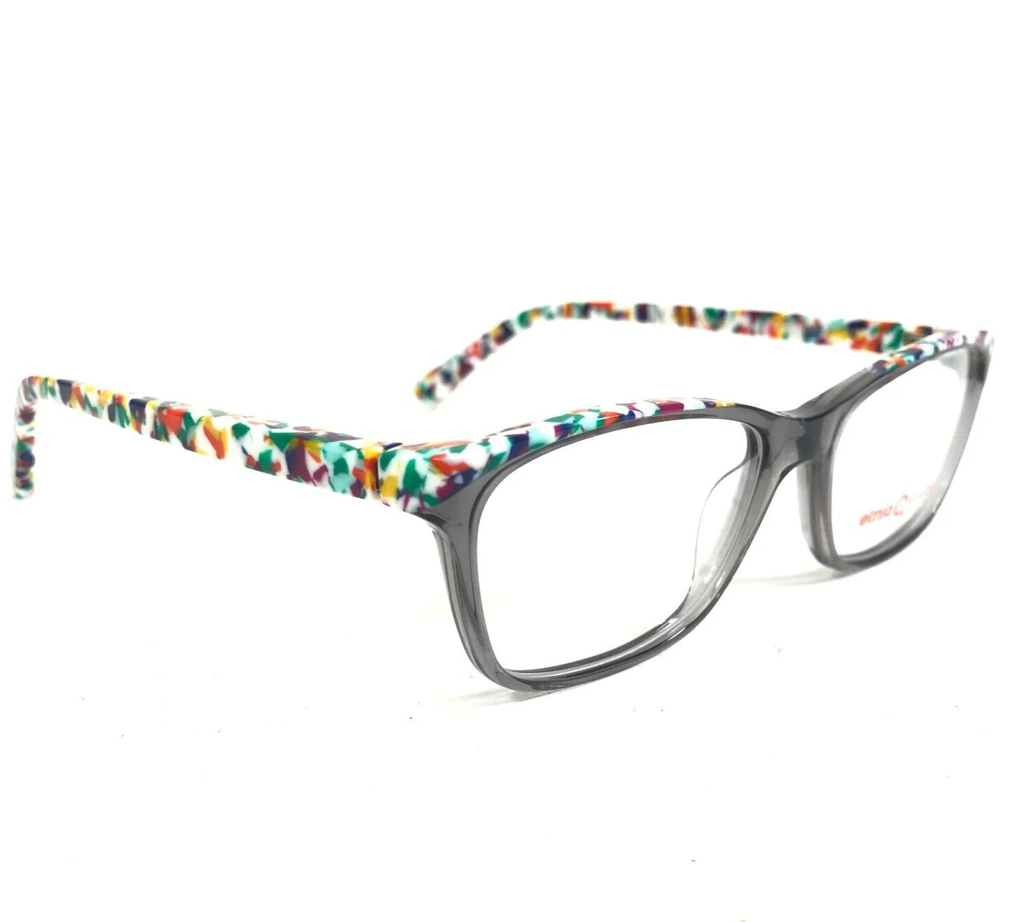 Etnia Eyeglasses Frames NIMES 15 GYGR Clear Gray Rainbow Confetti 52-16-135 3