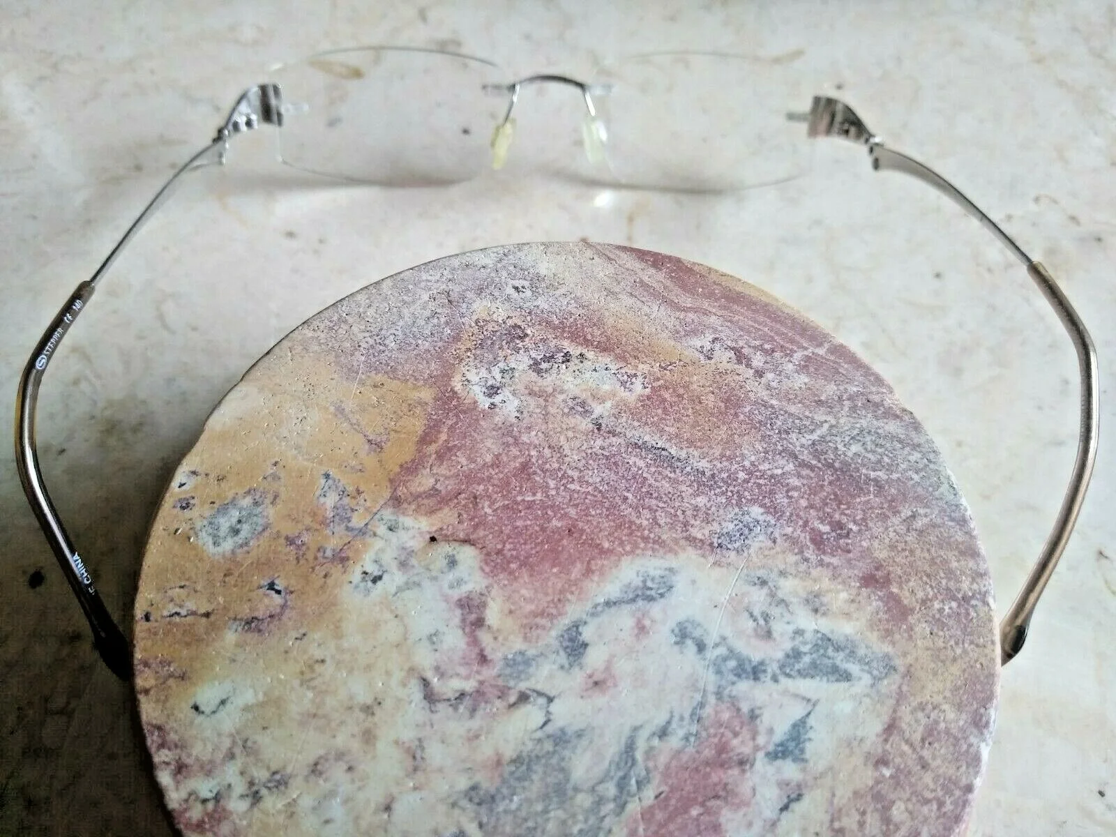 EUC STEPPER TITANIUM SI-9854 F002 52-16-140 EYEGLASSESS FRAMES 2