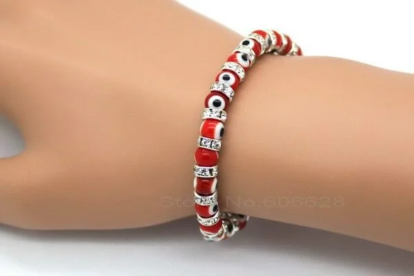 Evil Eye Charm Bracelets, Composed Of Eye Glass Beads