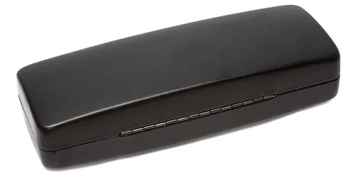 Extra Wide Glasses Case For Men, Large Eyeglass Case In Matte Black Syn. Leather 2
