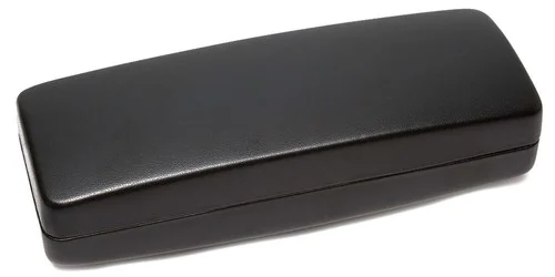 Extra Wide Glasses Case For Men, Large Eyeglass Case In Matte Black Syn. Leather 4