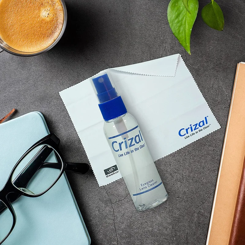 Eye Glasses Cleaning Cloth and Spray | Lens Cleaner (2 oz) with 7 3
