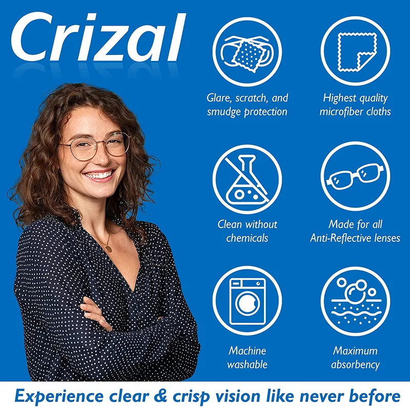 Eye Glasses Cleaning Cloth and Spray | Lens Cleaner (2 oz) with 7 4